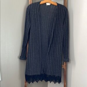 Altar’d state long charcoal grey sweater!